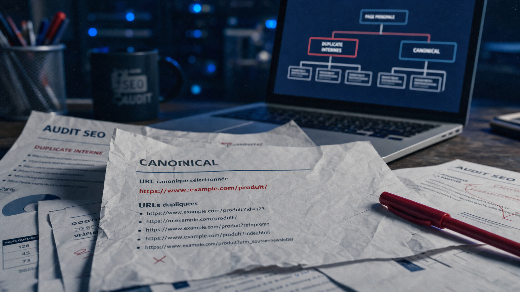 Duplicate content and seo : doublons et canonical détectés