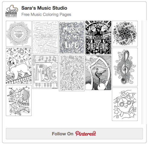 Sara's Pinterest Music Coloring Pages Board