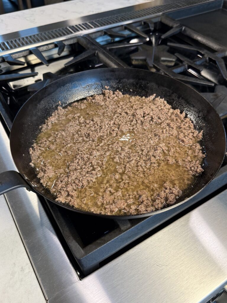 simmering meat