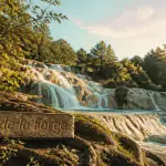 cascade du saut de la forge sur roches calcaires au Jura