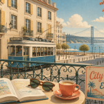 terrasse café vue ville europe matin