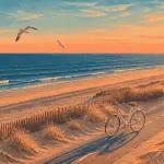 côte atlantique française plage dunes vélo