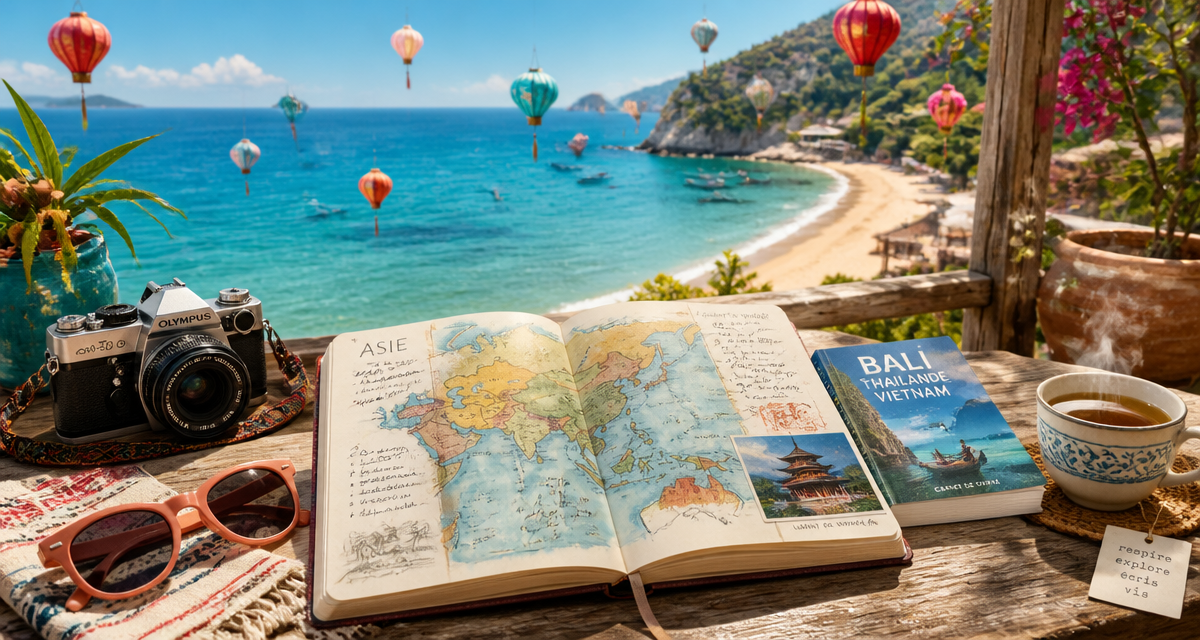 destination asie carnet de voyage sur plage