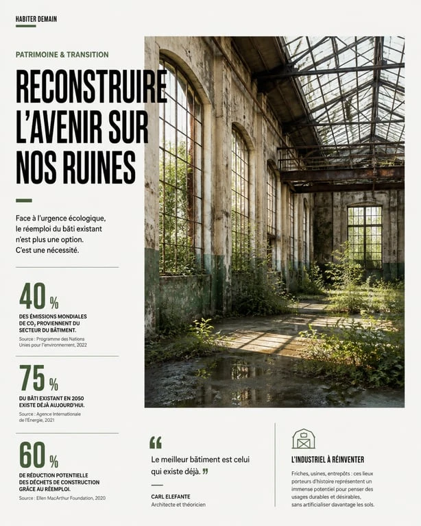 Exploration d'un site urbex industriel abandonné avec végétation