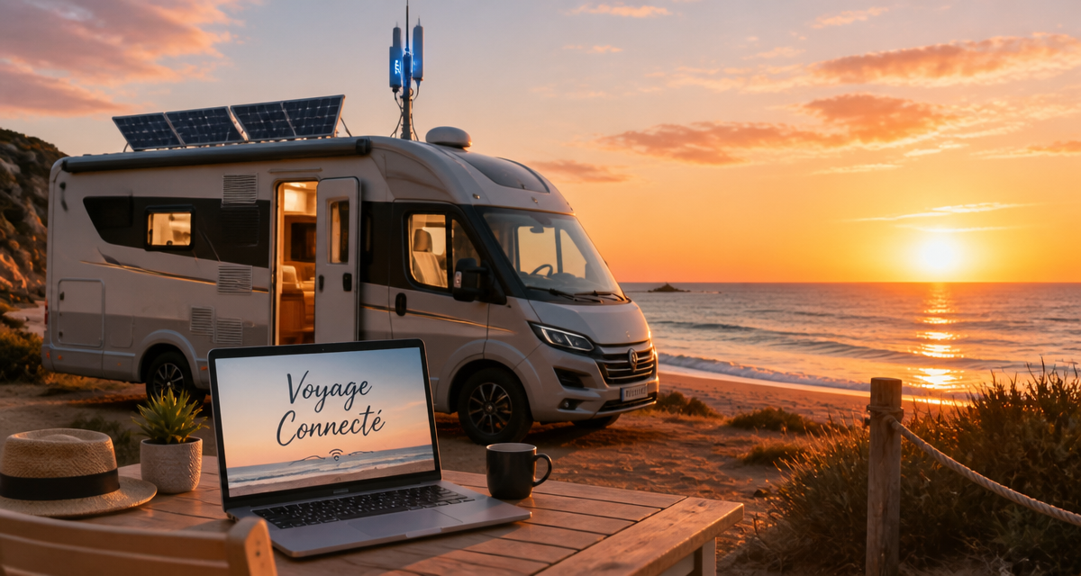 innovations transports camping car solaire 5G plage