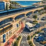 Statistiques transport carrefour multimodal France vue aérienne