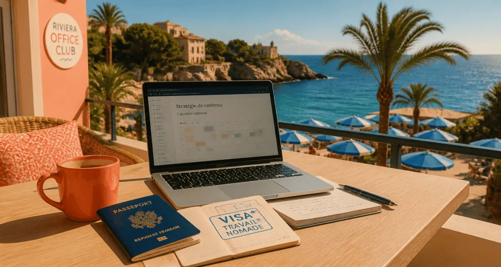 travail nomade terrasse méditerranée visa