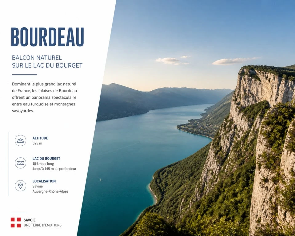 Falaises de Bourdeau surplombant le lac du Bourget en Savoie