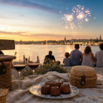 Feu d'artifice 14 juillet 2025 gironde sur les quais de Bordeaux, pique-nique et canelés