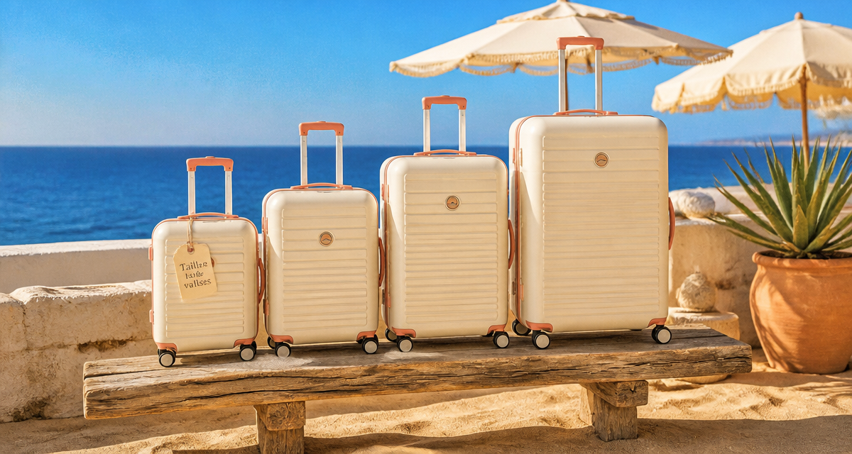 valise taille différentes sur terrasse méditerranéenne