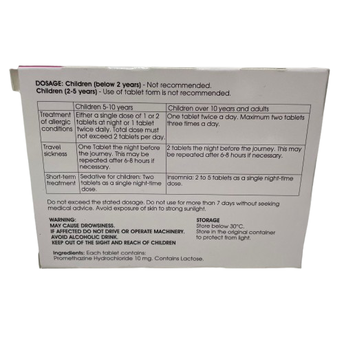 Promethazine 10mg Tablets