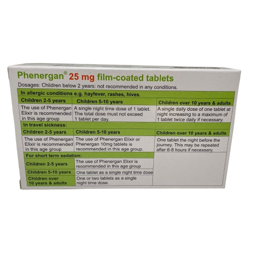 Phenergan 25mg Tablets