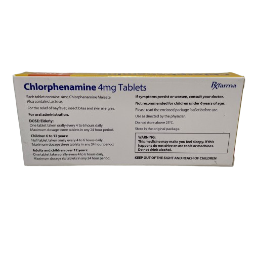 Chlorphenamine 4mg Tablets