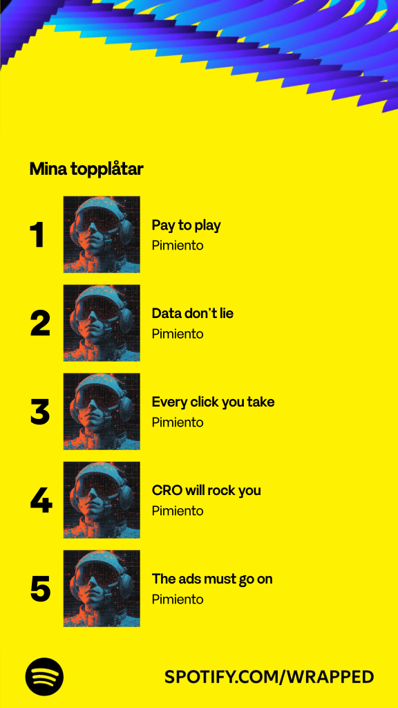 En spellista på spotify