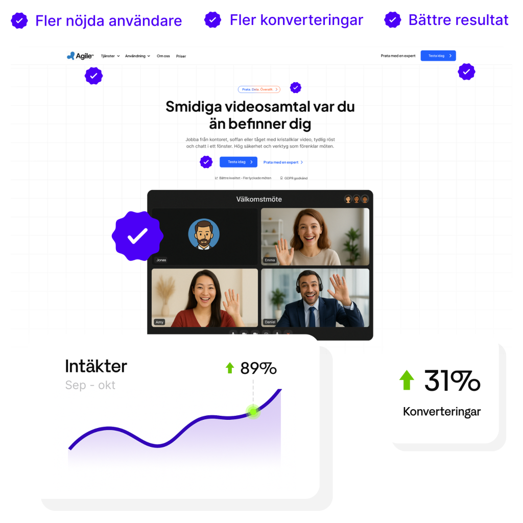 En visualisering av konverteringsoptimering som gör att resultaten ökar och användarna blir nöjdare med upplevelsen