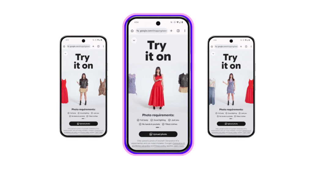 Google Try-On, en ny AI-driven funktion för virtuella provrum