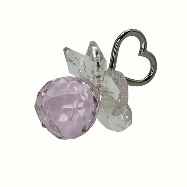 Kristallschnuller rosa - Bomboniere Gastgeschenk