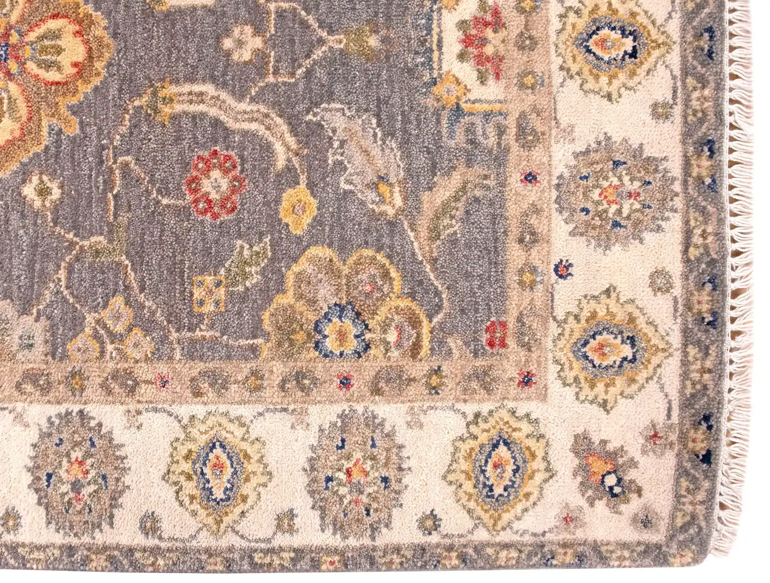 3 x 6 India Agra Wool Area Rug - Image 5