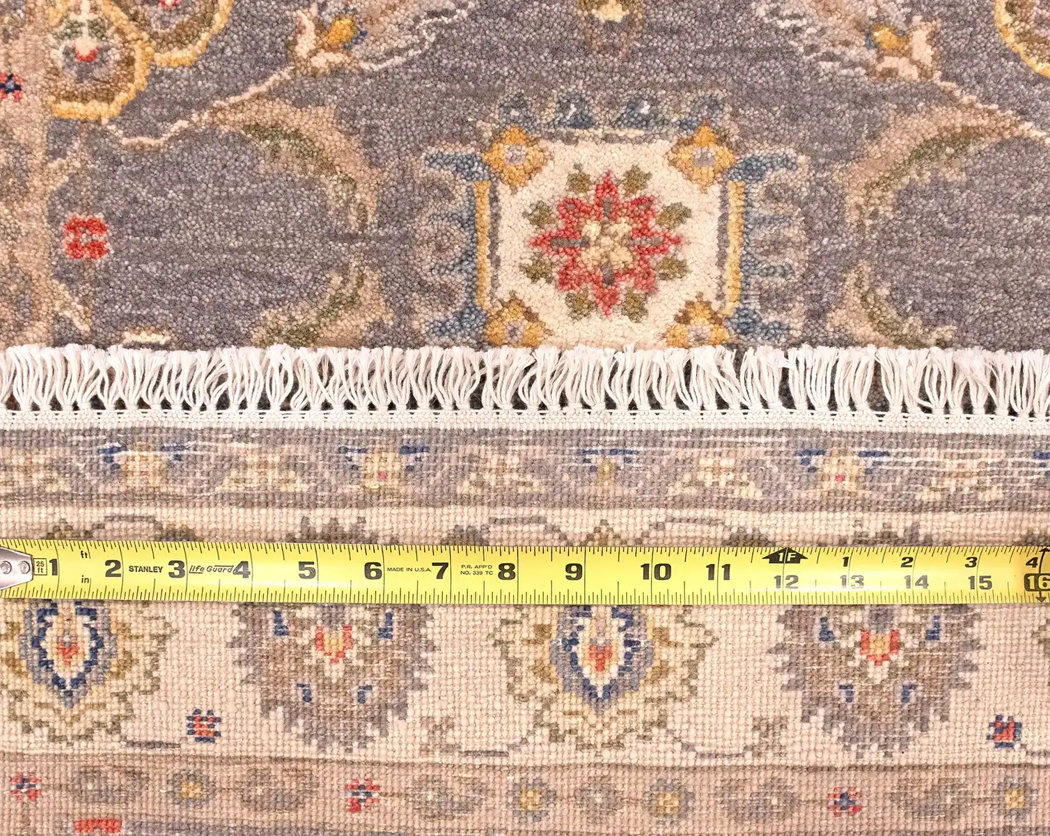 3 x 6 India Agra Wool Area Rug - Image 3