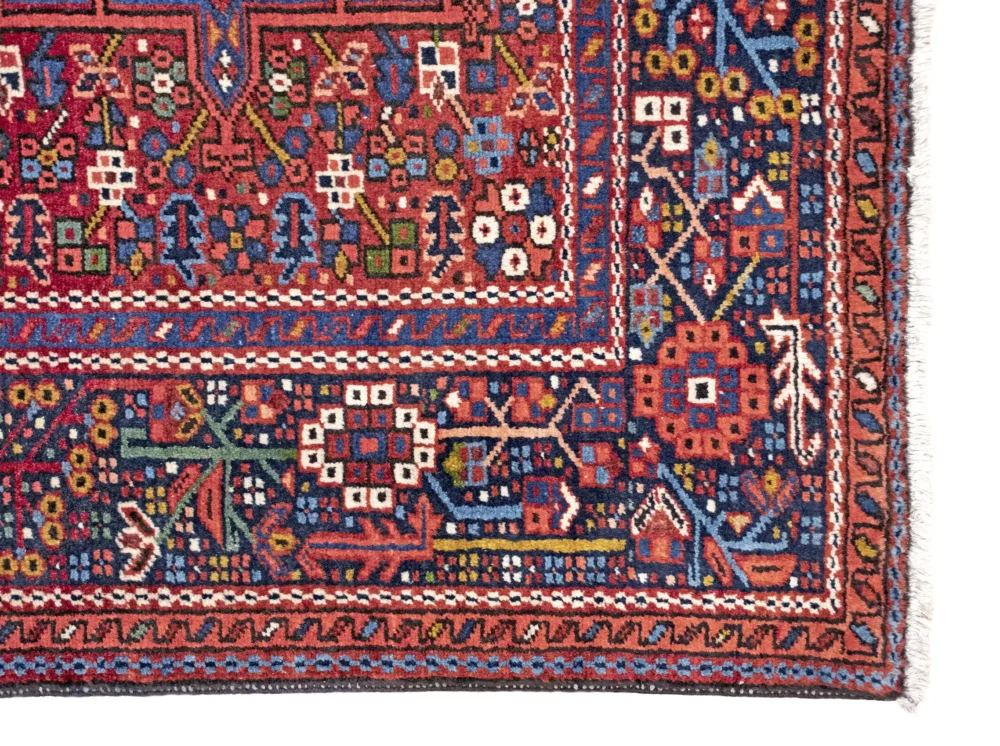 5 x 6 Vintage Heriz Persian Wool Rug - Image 3