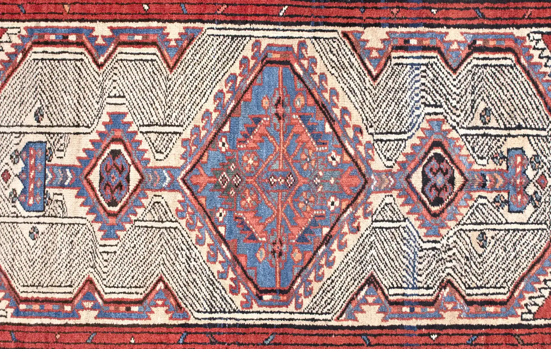 3 x 15 Antique Heriz Persian Wool Rug - Image 7