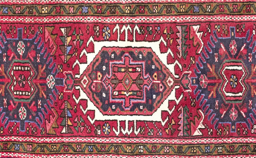 3 x 18 Antique Heriz Persian Wool Rug - Image 4