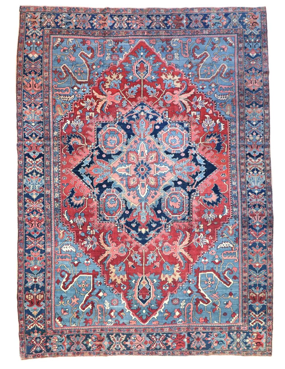 10 x 13 Antique Heriz Wool Area Rug
