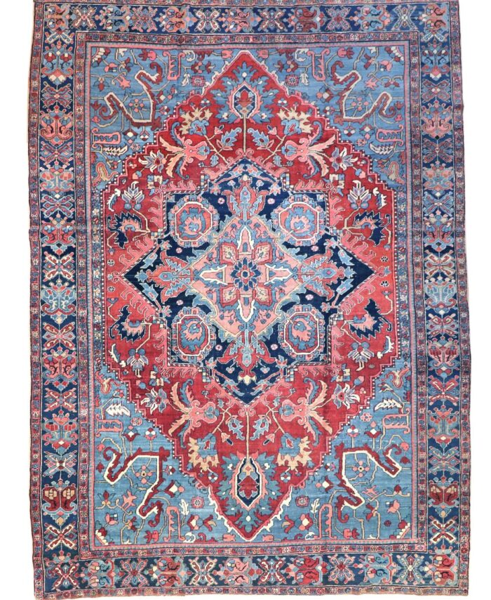 10 x 13 Antique Heriz Wool Area Rug