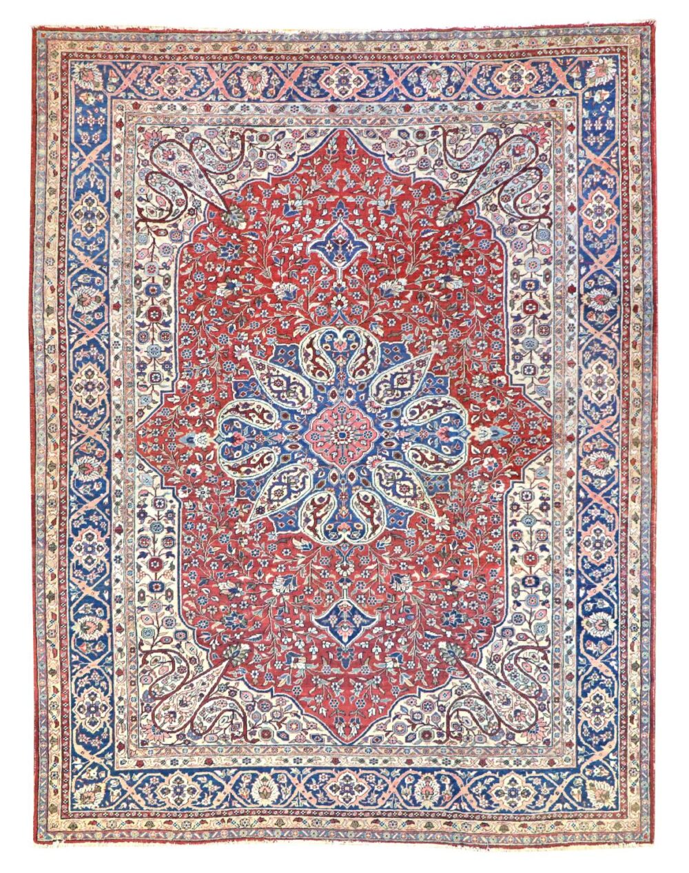10 x 13 Antique Heriz Wool Area Rug - pineville rug gallery - charlotte nc