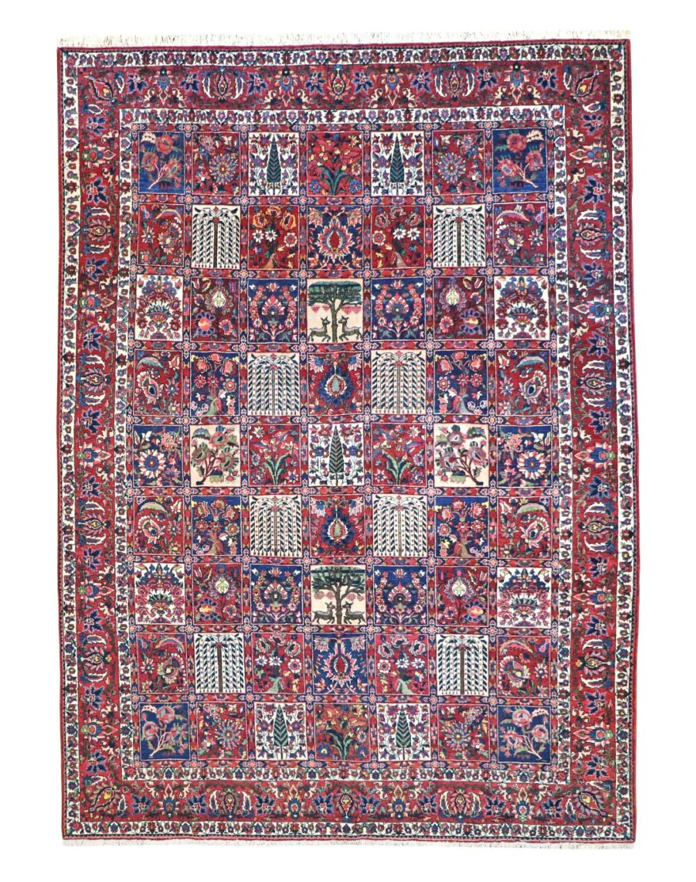8 x 11 Vintage Bakhtiari Persian Wool Rug