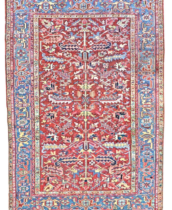 8 x 12 Antique Heriz Persian Wool Area Rug - pineville rug gallery - charlotte nc