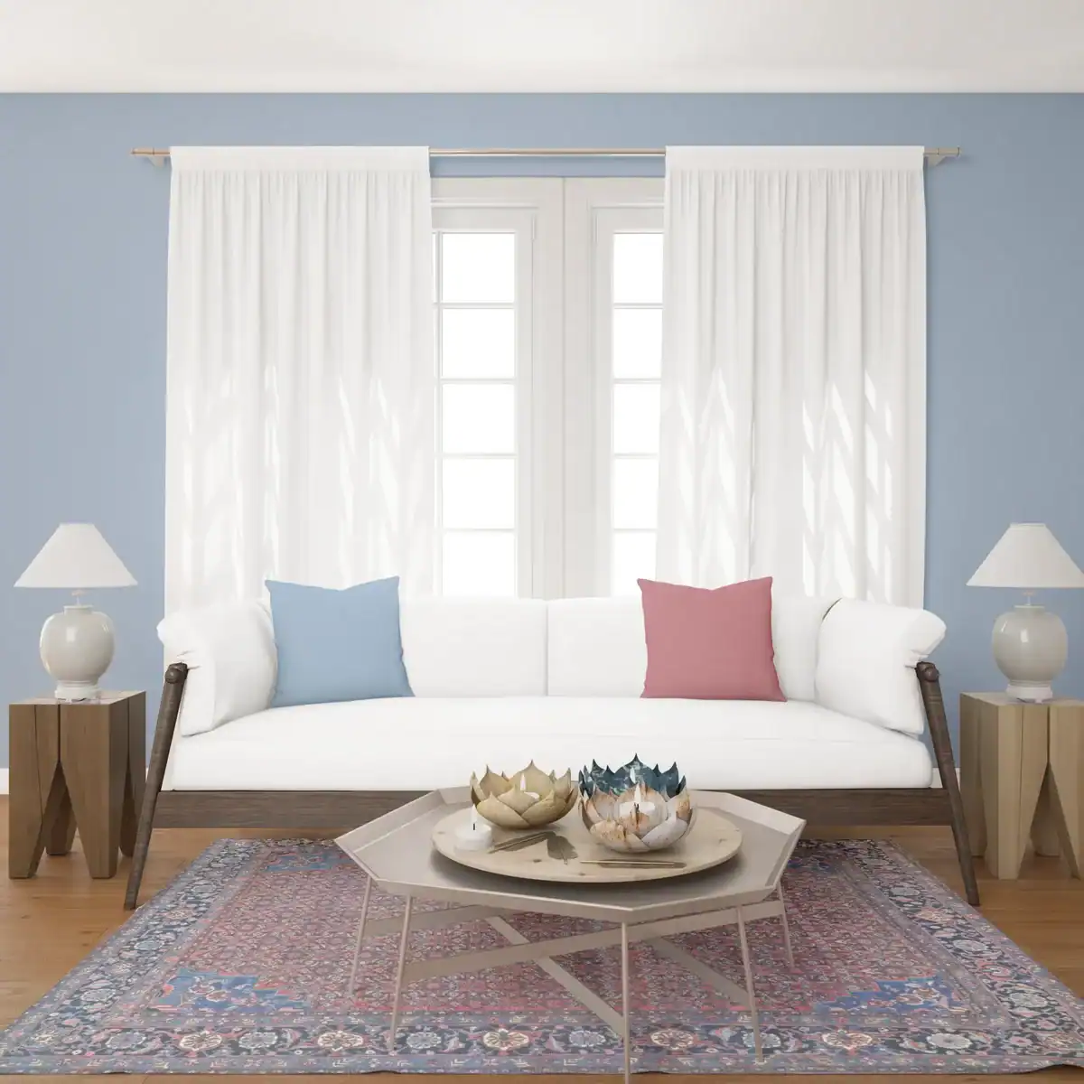 9 x 12 Bijar Persian Area Rug in Living room - pineville rug gallery - charlotte nc