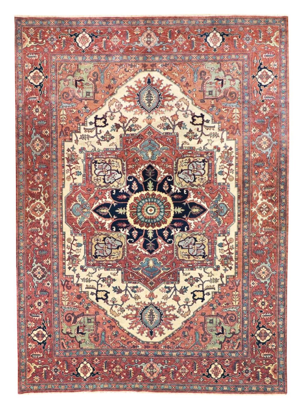 9 x 12 New Heriz Indian Wool Rug