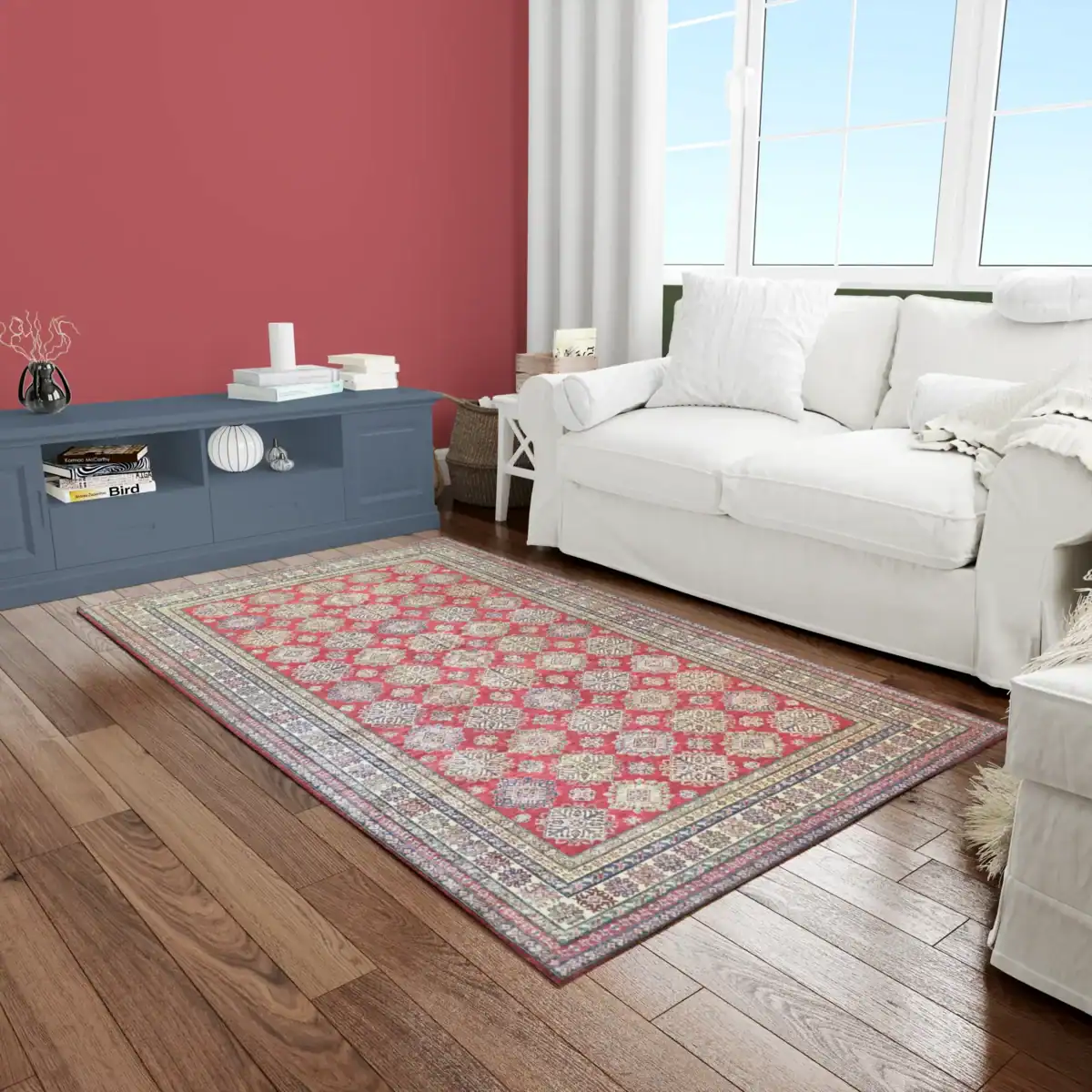 9 x 12 New Kazak Pakistan Wool Marvelous Area Rug in Living room - pineville rug gallery - charlotte nc