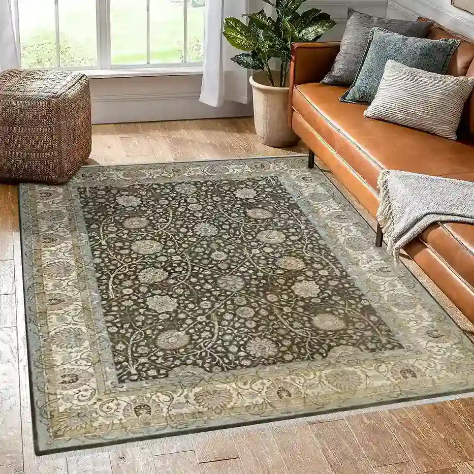 9 x 12 New Mahal Pakistan Wool Rug - Image 2