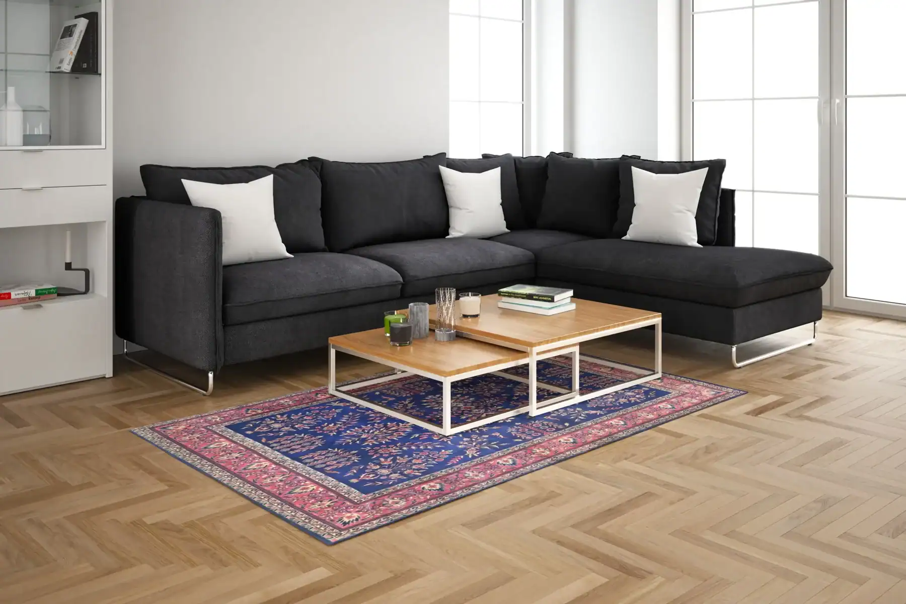 9 x 12 New Sarouk Indian Wool Rug - Image 2