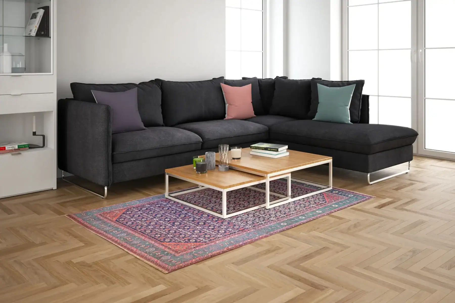 9 x 12 Vintage Bijar Persian Wool Rug - Image 2