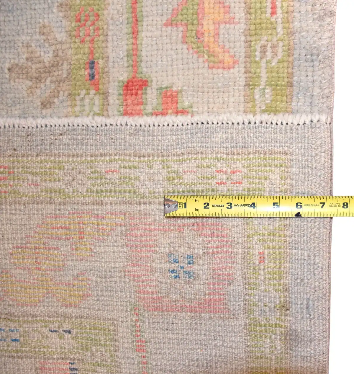 4 x 6 Oushak Turkish Oriental Area Rug Measurement Details - pineville rug gallery - charlotte nc