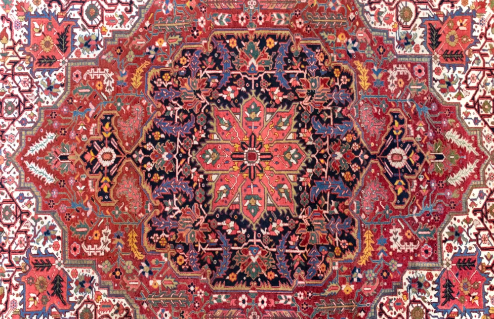 10 x 12 Vintage Heriz Wool Area Rug
