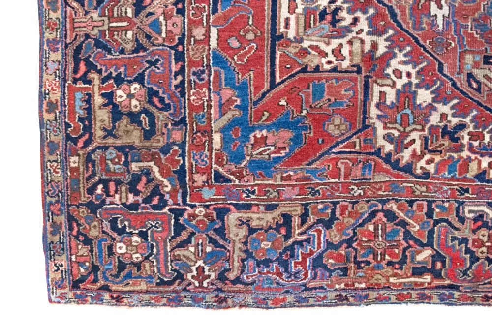 9 x 12 Antique Heriz Wool Area Rug