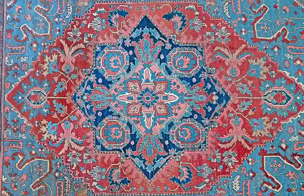10 x 13 Antique Heriz Wool Area Rug