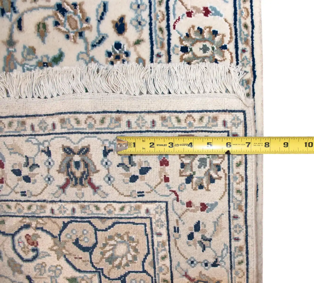 10 x 3 Indo Naein Ivory Oriental Rug Length - pineville rug gallery - charlotte nc