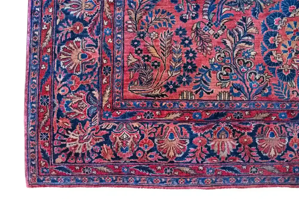 9 x 12 Antique Sarouk Persian Wool Area Rug