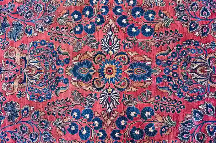 9 x 12 Antique Sarouk Persian Wool Area Rug