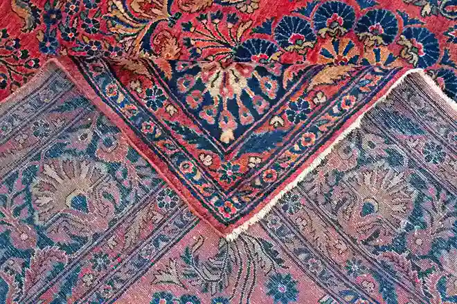 9 x 12 Antique Sarouk Persian Wool Area Rug