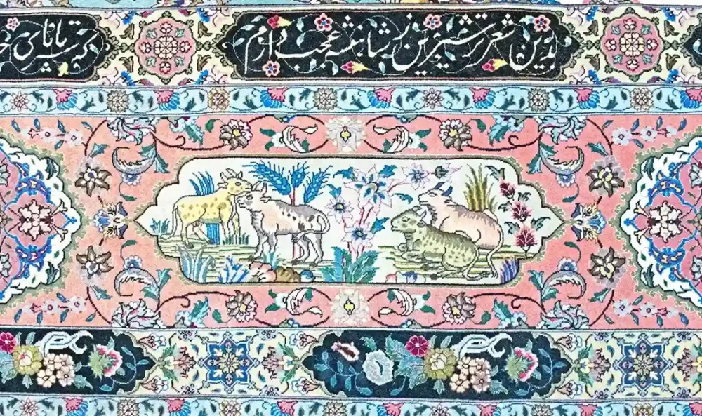 10 x 13 New Tabriz Wool-Silk Area Rug