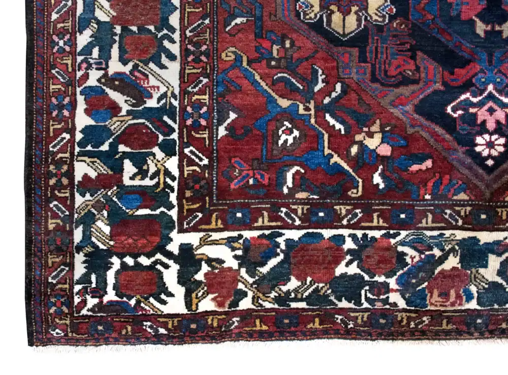7 x 12 Vintage Heriz Wool Area Rug - Image 5
