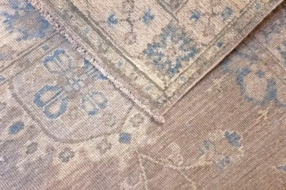 3 x 10 Wool Oushak Runner Rug Details - pineville rug gallery - charlotte nc