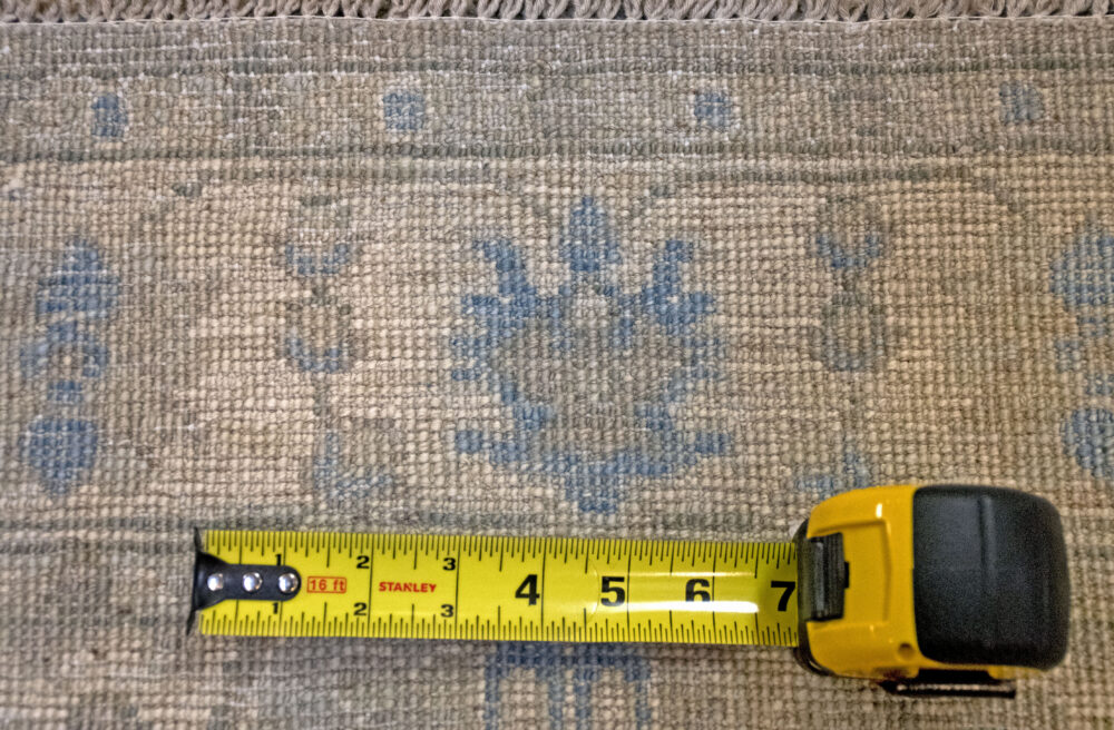 3 x 10 Wool Oushak Runner Rug Measurement Details - pineville rug gallery - charlotte nc