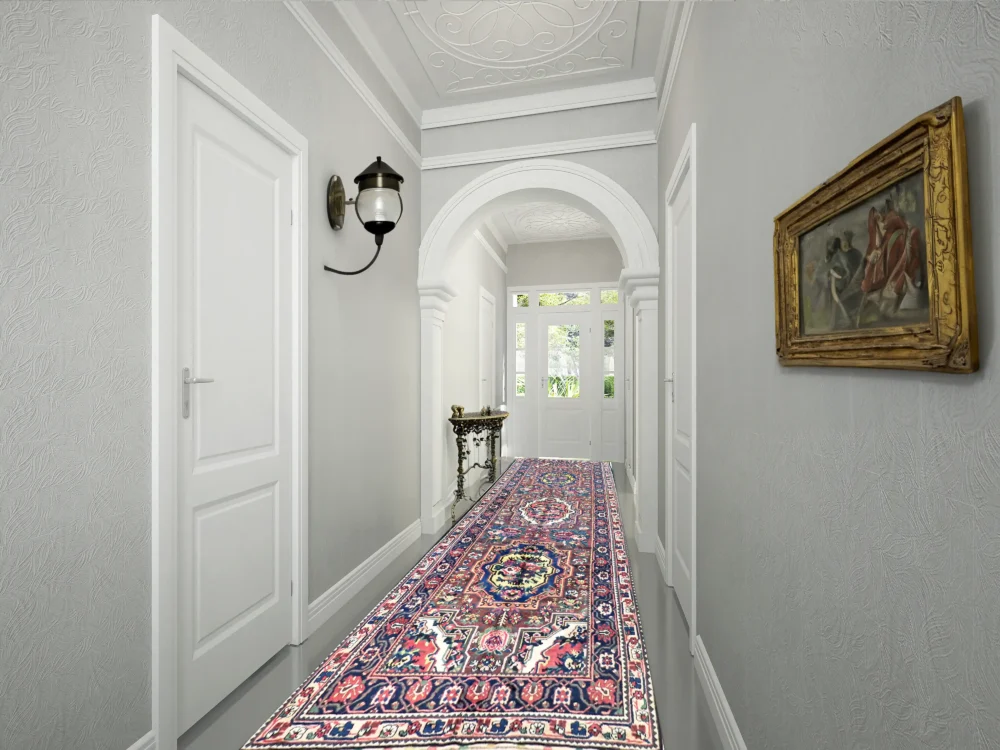 6 x 13 Antique Bakhtiari Persian Wool Rug - Image 2